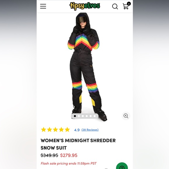 Womens tipsy elves snowsuit medium - Picture 2 of 2